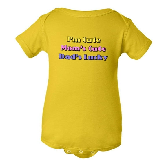 PleaseMeTees™ Baby Im Cute Mommys Cute Daddys Lucky Funny Gift HQ Jumper