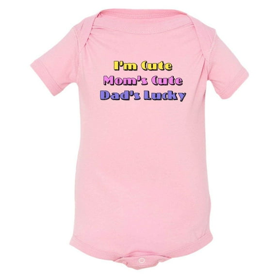 PleaseMeTees™ Baby Im Cute Mommys Cute Daddys Lucky Funny Gift HQ Jumper