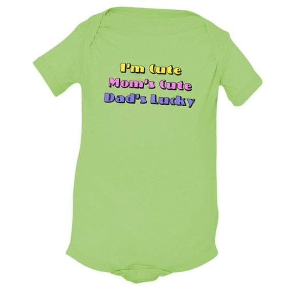 PleaseMeTees™ Baby Im Cute Mommys Cute Daddys Lucky Funny Gift HQ Jumper
