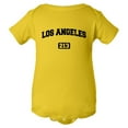 thumbnail image 1 of PleaseMeTees™ Baby Los Angeles 213 L.A. Area Code Distressed HQ Jumpsuit, 1 of 1