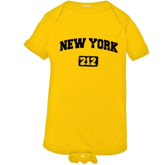 PleaseMeTees™ Baby New York 212 Area Code I Love NY Distressed Jumpsuit