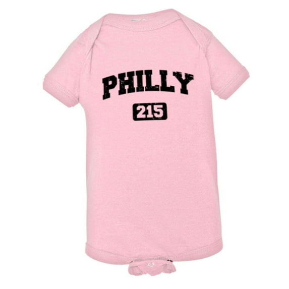 PleaseMeTees™ Baby Philly 215 Area Code Philadelphia Distressed HQ Jumper