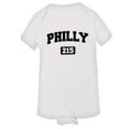 thumbnail image 1 of PleaseMeTees™ Baby Philly 215 Area Code Philadelphia Distressed Onsie, 1 of 9