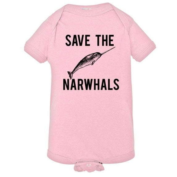 PleaseMeTees™ Baby Save The Narwhals Manatees HQ Jumpsuit