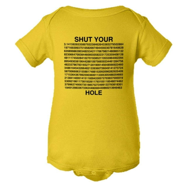 PleaseMeTees™ Baby Shut Your PI Hole 3.14 Pie Hole HQ Jumpsuit