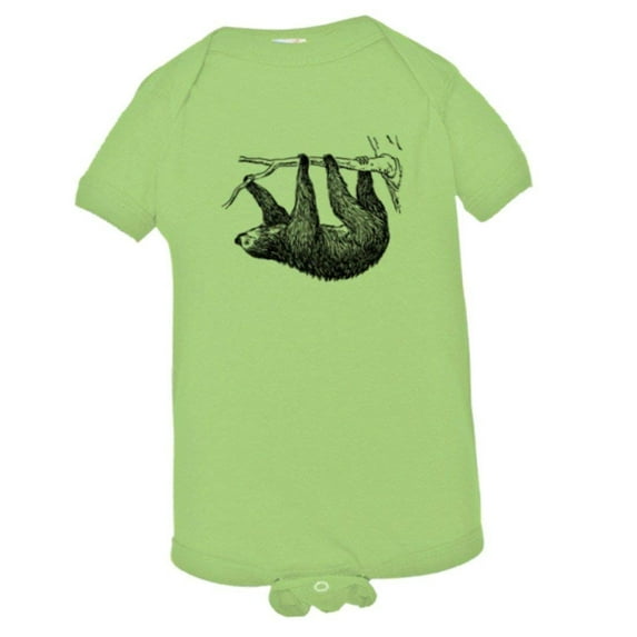 PleaseMeTees™ Baby Sloth Zoo Animal Live Slow Drawing Sketch HQ Jumpsuit