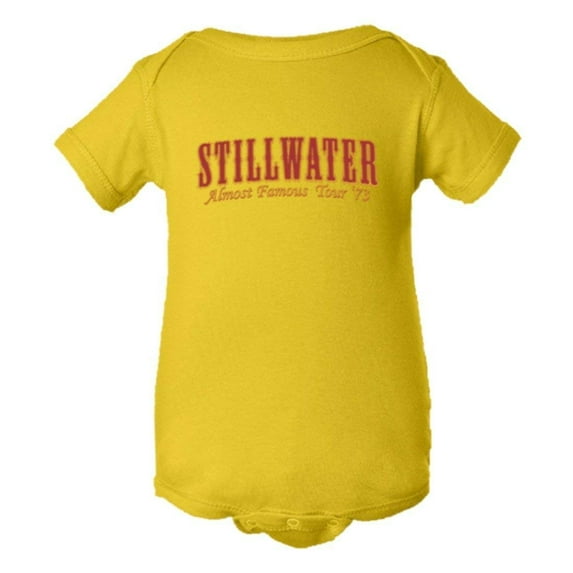 PleaseMeTees™ Baby Stillwater Almost Famous Tour Name Logo HQ Jumpsuit