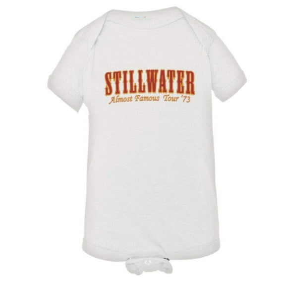 PleaseMeTees™ Baby Stillwater Almost Famous Tour Name Logo HQ Jumpsuit