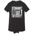 thumbnail image 1 of PleaseMeTees™ Baby Straight Outta Mommy Newborn Child HQ Jumpsuit, 1 of 1