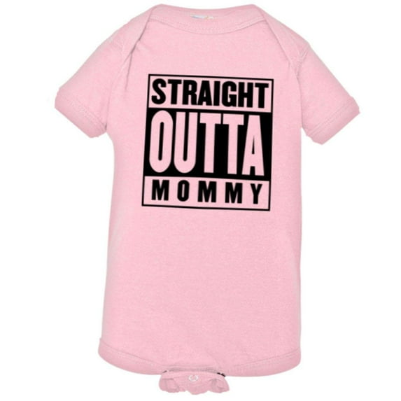 PleaseMeTees™ Baby Straight Outta Mommy Newborn Child HQ Jumpsuit