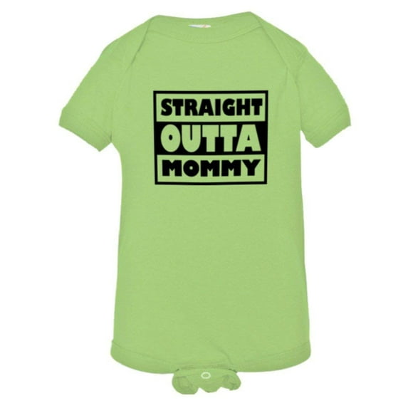 PleaseMeTees™ Baby Straight Outta Mommy Out Of Mother Infant HQ Jumpsuit