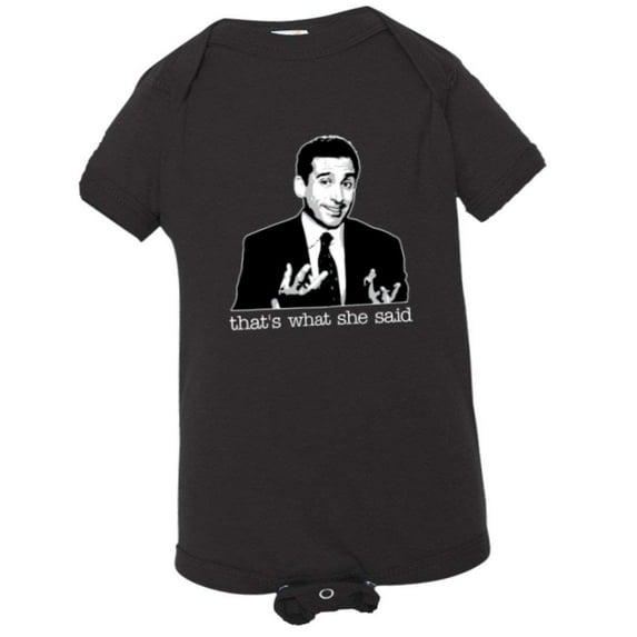 PleaseMeTees™ Baby Thats What She Said Office Michael Scott HQ Jumpsuit