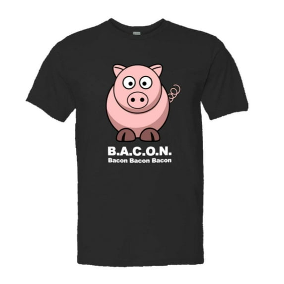 PleaseMeTees™ Mens Bacon Bacon Pig I Love Pork Meat HQ Tee