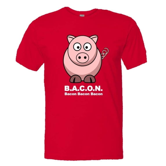 PleaseMeTees™ Mens Bacon Bacon Pig I Love Pork Meat HQ Tee