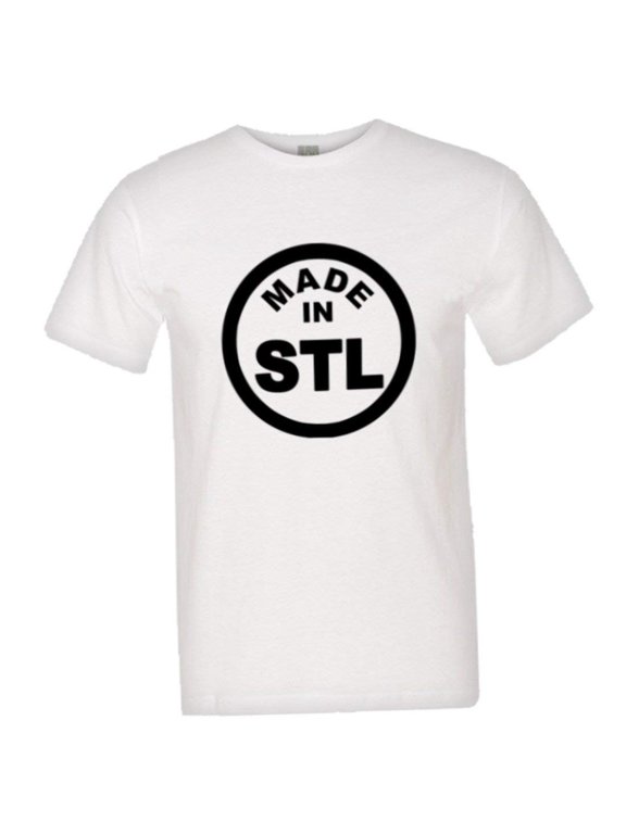 ™ Mens Born Made In ST Louis MO Missouri Logo Label HQ Tee