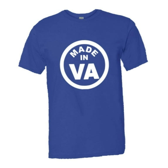 PleaseMeTees™ Mens Born Made In Virginia Lovers VA Logo Label HQ Tee