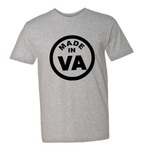 PleaseMeTees™ Mens Born Made In Virginia Lovers VA Logo Label HQ Tee