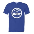thumbnail image 1 of PleaseMeTees™ Mens Born Made Indianapolis Indiana Logo Label HQ Tee, 1 of 1
