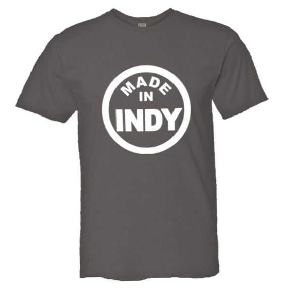 PleaseMeTees™ Mens Born Made Indianapolis Indiana Logo Label HQ Tee