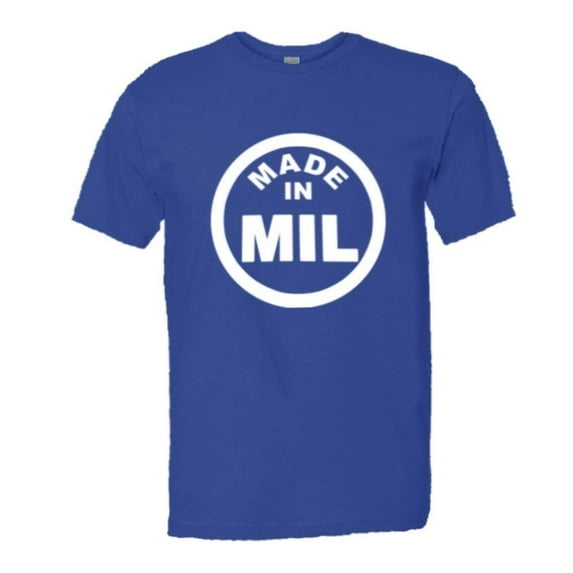 PleaseMeTees™ Mens Born Made Milwaukee WI Wisconsin Logo Label HQ Tee