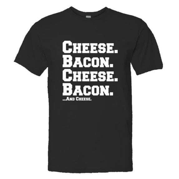 PleaseMeTees™ Mens Cheese and Bacon Grease I Love Pizza HQ Tee