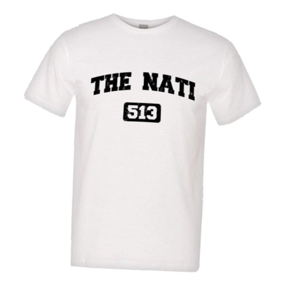 PleaseMeTees™ Mens Cincinnati 513 The Nati Area Code Distressed HQ Tee