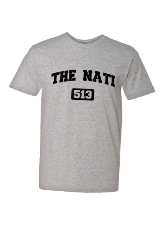 ™ Mens Cincinnati 513 The Nati Area Code Distressed HQ Tee