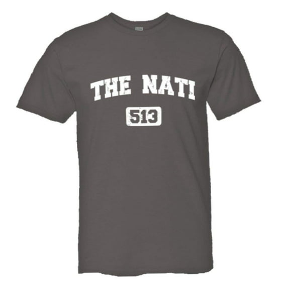 PleaseMeTees™ Mens Cincinnati 513 The Nati Area Code Distressed Tee
