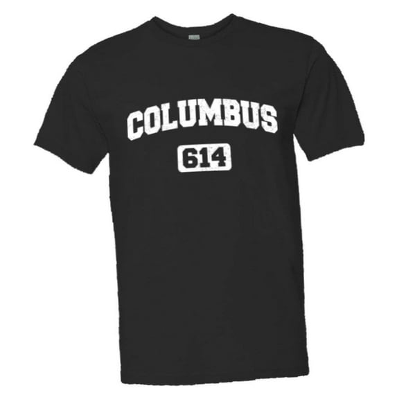 PleaseMeTees™ Mens Columbus 614 CBUS Area Code Distressed HQ Tee