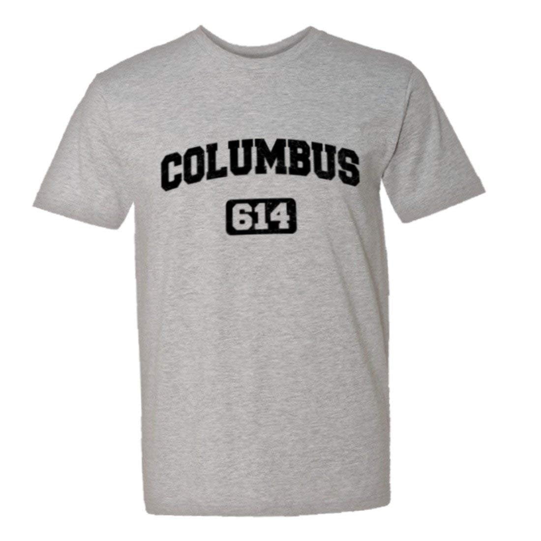 PleaseMeTees™ Mens Columbus 614 CBUS Area Code Distressed HQ Tee ...