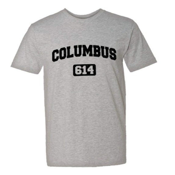 PleaseMeTees™ Mens Columbus 614 CBUS Area Code Distressed HQ Tee