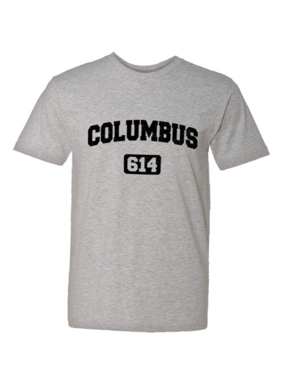 ™ Mens Columbus 614 CBUS Area Code Distressed HQ Tee