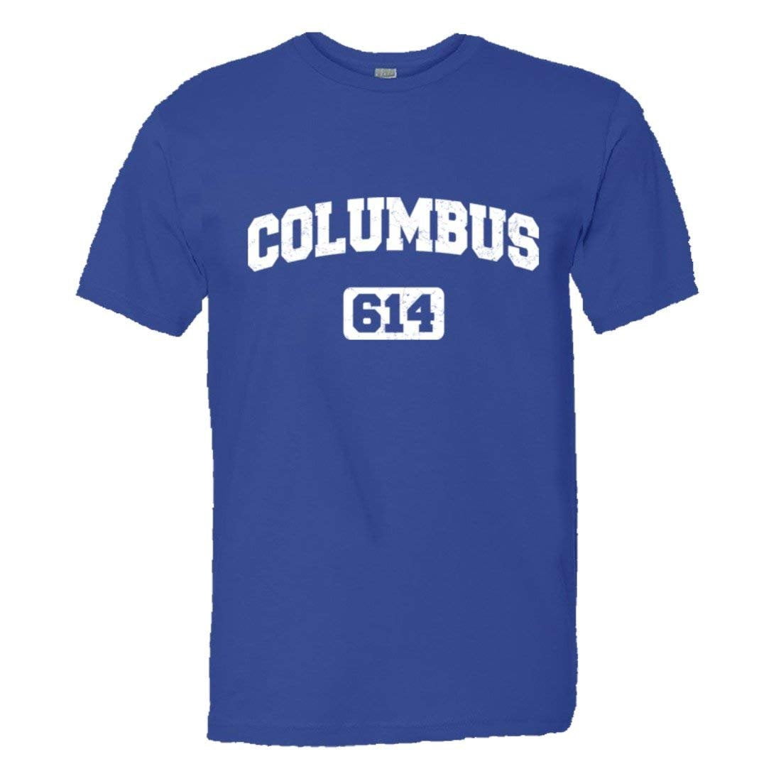 PleaseMeTees™ Mens Columbus 614 CBUS Area Code Distressed HQ Tee ...