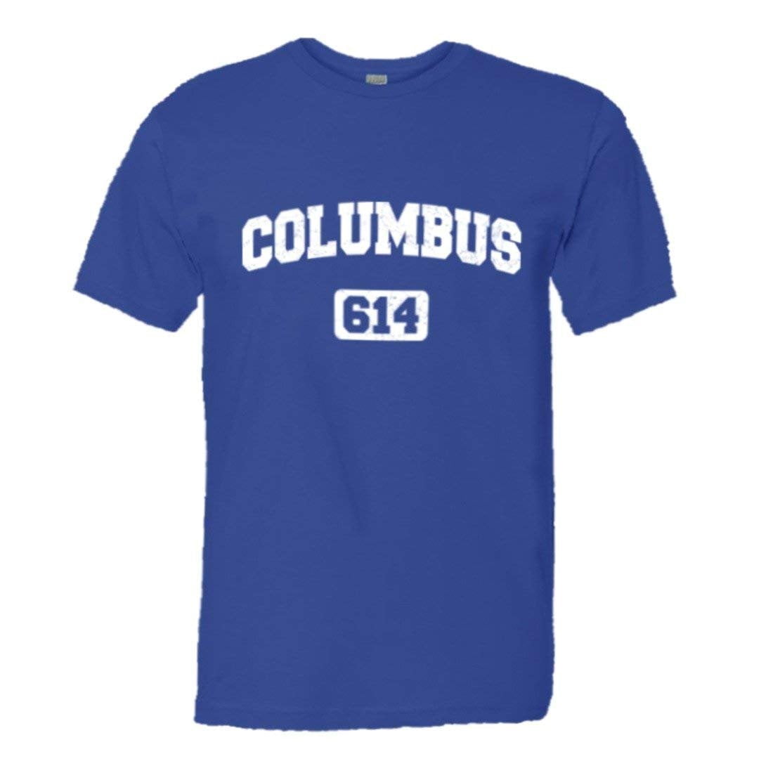 PleaseMeTees™ Mens Columbus 614 CBUS Area Code Distressed HQ Tee ...