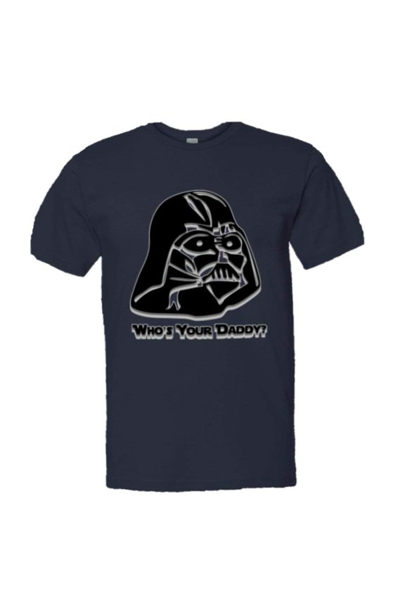 ™ Mens Cool Darth Vader Whos Your Daddy Embossed HQ Tee