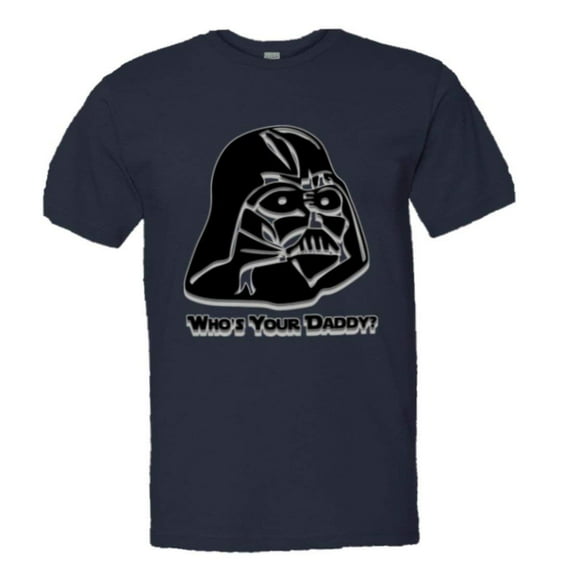 PleaseMeTees™ Mens Cool Darth Vader Whos Your Daddy Embossed HQ Tee