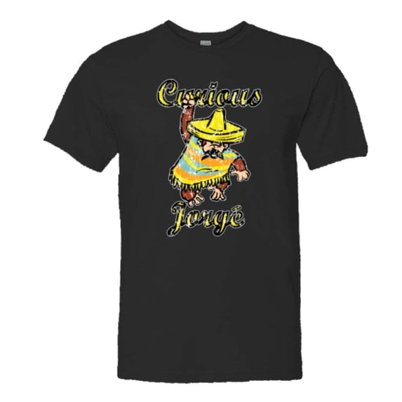 PleaseMeTees™ Mens Curious Jorge George Funny Mexican Sombrero HQ Tee