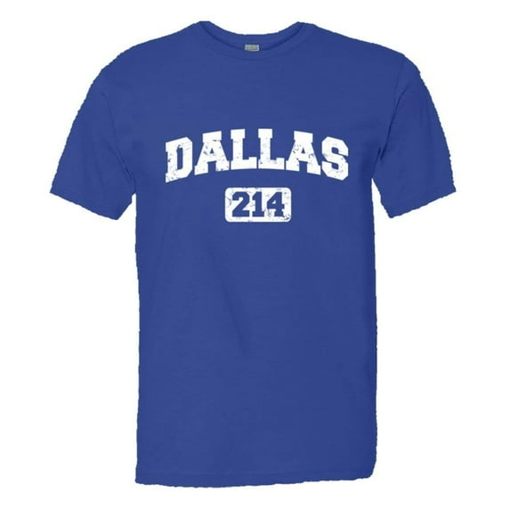 PleaseMeTees™ Mens Dallas 214 Area Code Distressed HQ Tee