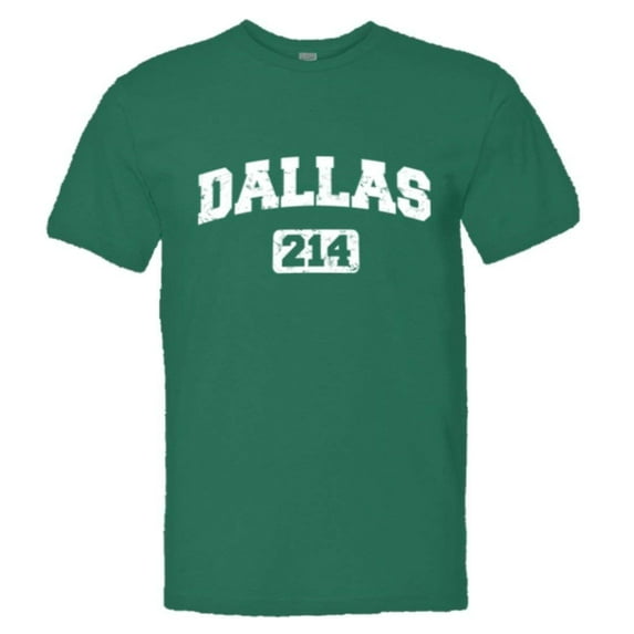 PleaseMeTees™ Mens Dallas 214 Area Code Distressed HQ Tee