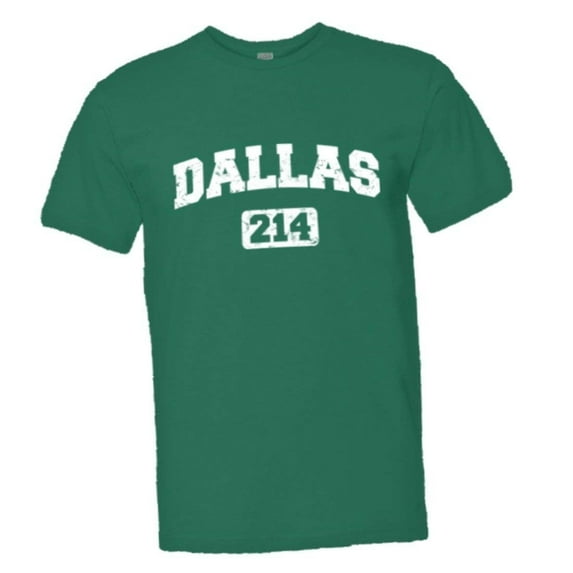 PleaseMeTees™ Mens Dallas 214 Area Code Distressed HQ Tee