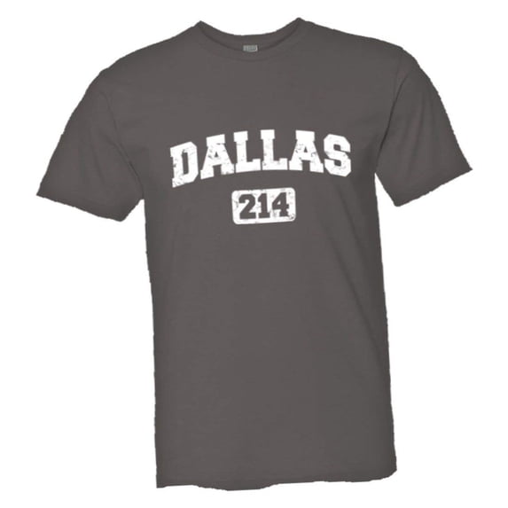 PleaseMeTees™ Mens Dallas 214 Area Code Distressed HQ Tee