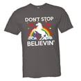 thumbnail image 1 of PleaseMeTees™ Mens Dont Stop Believin In Unicorns Brony Pony HQ Tee, 1 of 1