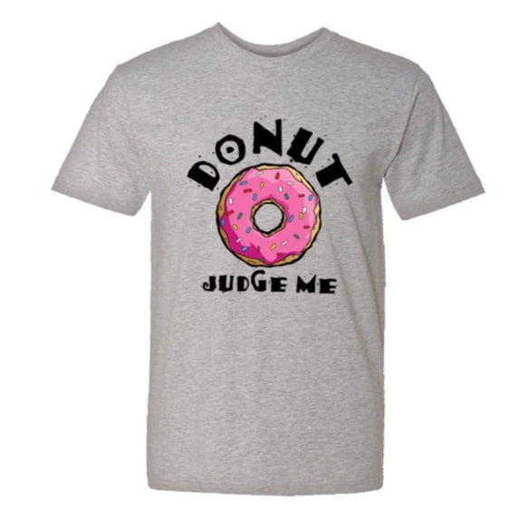 PleaseMeTees™ Mens Doughnut Donut Do Not Judge Me Dessert HQ Tee