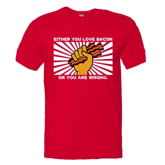 PleaseMeTees™ Mens Either You I Love Bacon Or You are Wrong HQ Tee