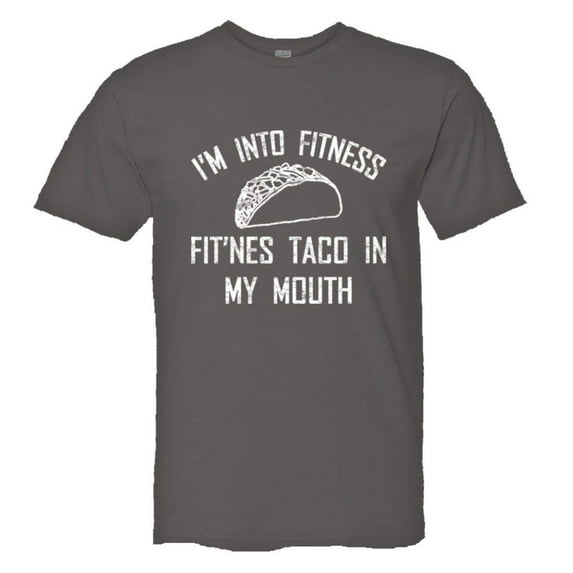 PleaseMeTees™ Mens Fitness Fit This Taco Into My Mouth Distressed HQ Tee