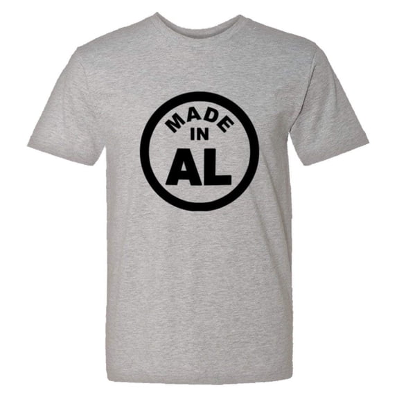 PleaseMeTees™ Mens From Born Made In Alabama AL Logo Label Tag HQ Tee