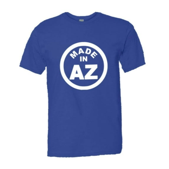 PleaseMeTees™ Mens From Born Made In Arizona AZ Logo Label Tag HQ Tee