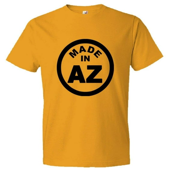 PleaseMeTees™ Mens From Born Made In Arizona AZ Logo Label Tag HQ Tee