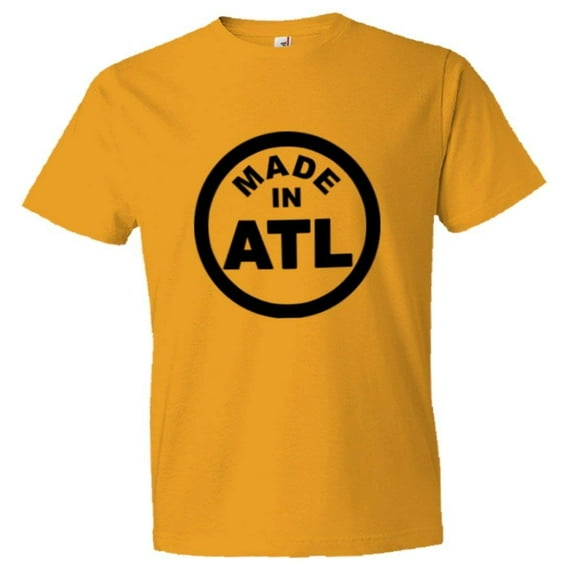 PleaseMeTees™ Mens From Born Made In Atlanta GA Logo Label Tag HQ Tee