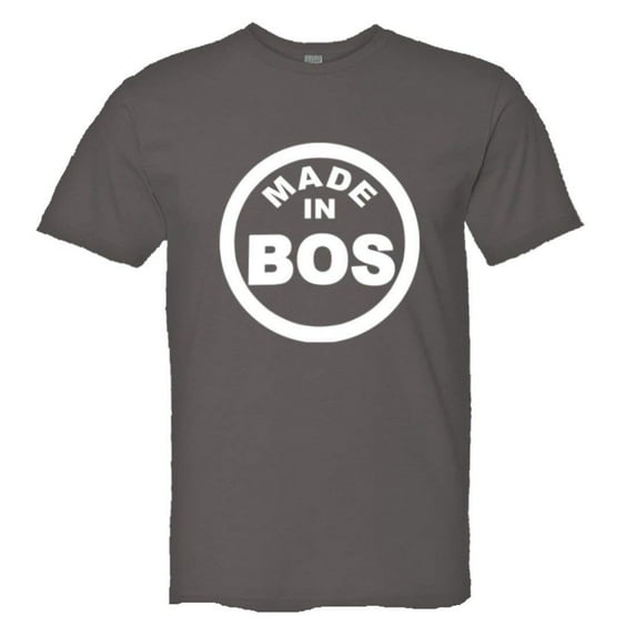 PleaseMeTees™ Mens From Born Made In Boston MA Strong Logo Label HQ Tee